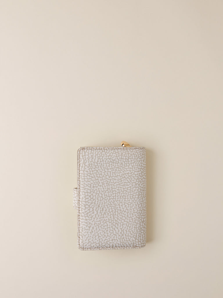 Portafoglio di tessuto riciclato Op e Pelle - PORTAFOGLIO CALSSICA SMALL - Borbonese