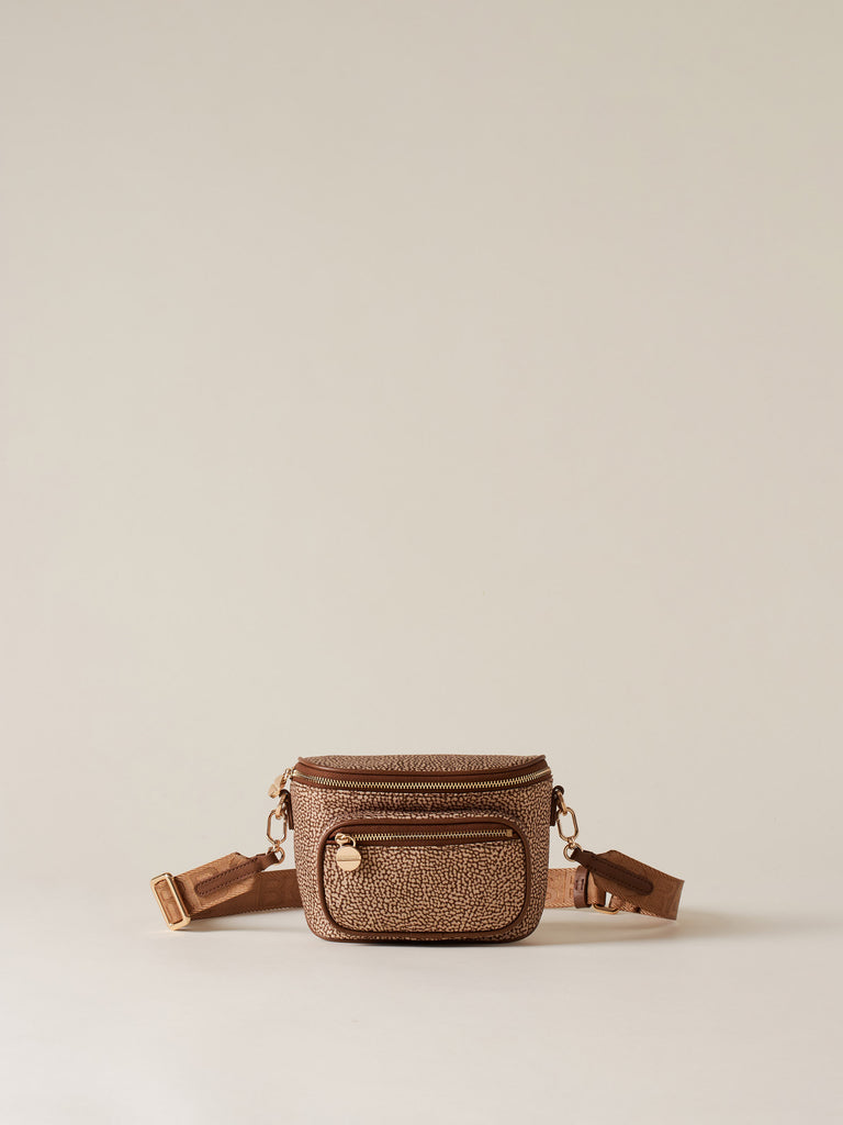 Marsupio in Tessuto riciclato Op e Pelle - MARSUPIO MINI - Borbonese