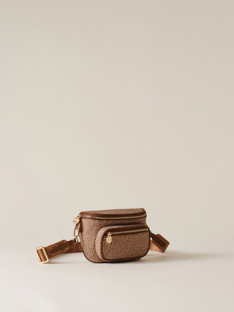 Marsupio in Tessuto riciclato Op e Pelle - MARSUPIO MINI - Borbonese