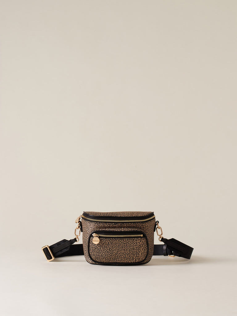 Marsupio in Tessuto riciclato Op e Pelle - MARSUPIO MINI - Borbonese