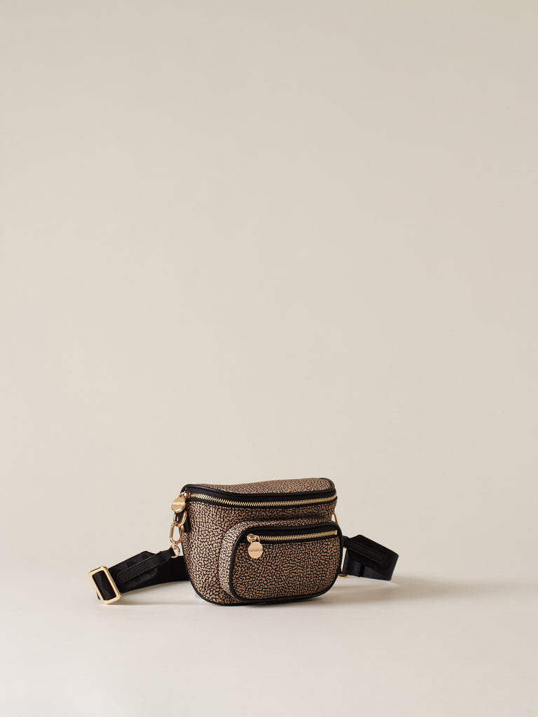 Marsupio in Tessuto riciclato Op e Pelle - MARSUPIO MINI - Borbonese