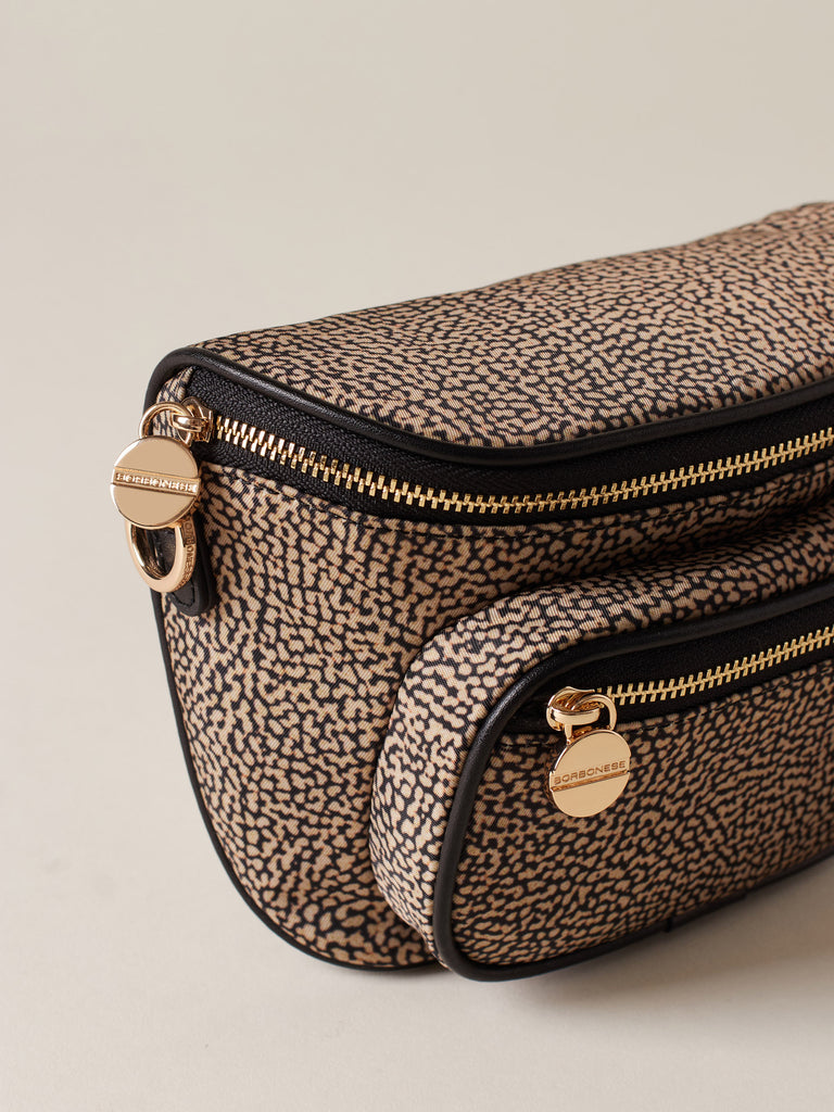 Marsupio in Tessuto riciclato Op e Pelle - MARSUPIO MINI - Borbonese