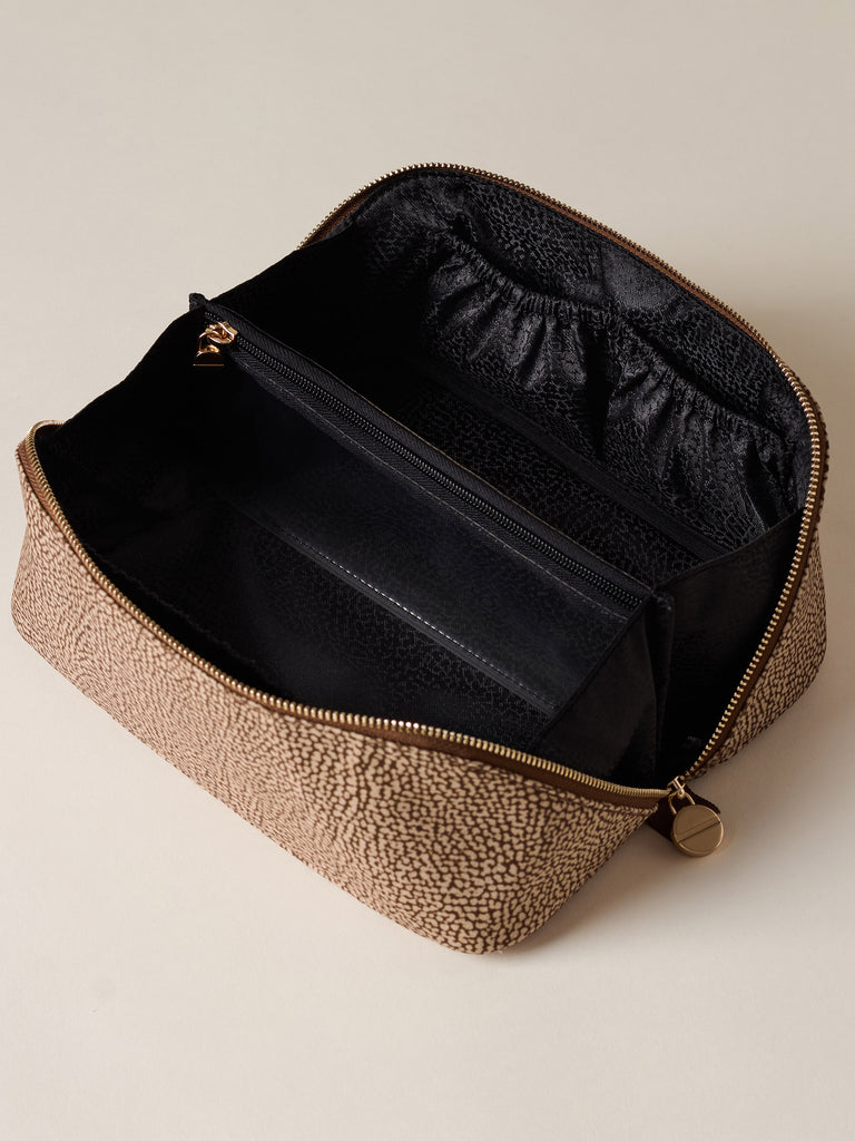 Beauty case in Tessuto riciclato Op e Pelle - CLASSICA BEAUTY CASE - Borbonese