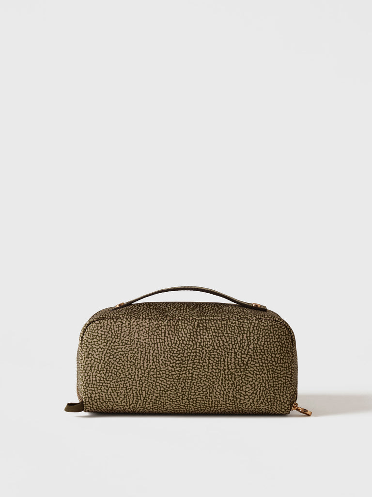 Op Recycled fabric and leather Beauty case - CLASSICA BEAUTY CASE - Borbonese