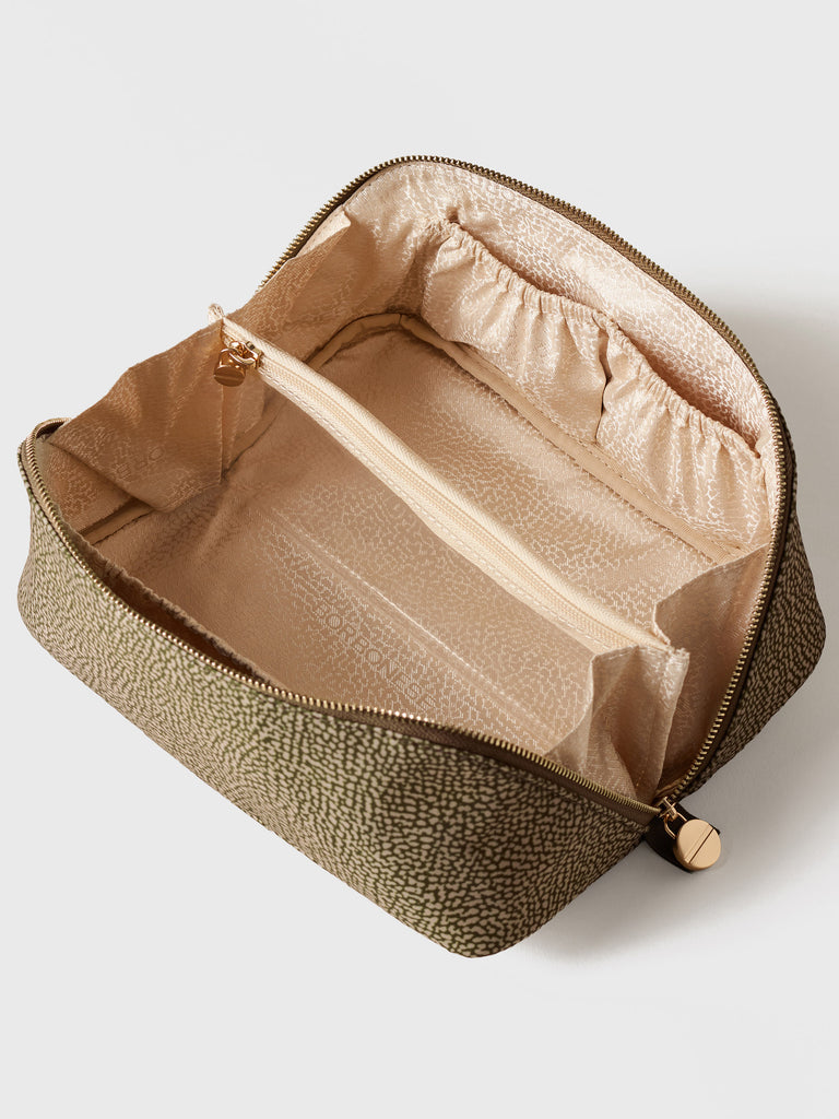 Op Recycled fabric and leather Beauty case - CLASSICA BEAUTY CASE - Borbonese