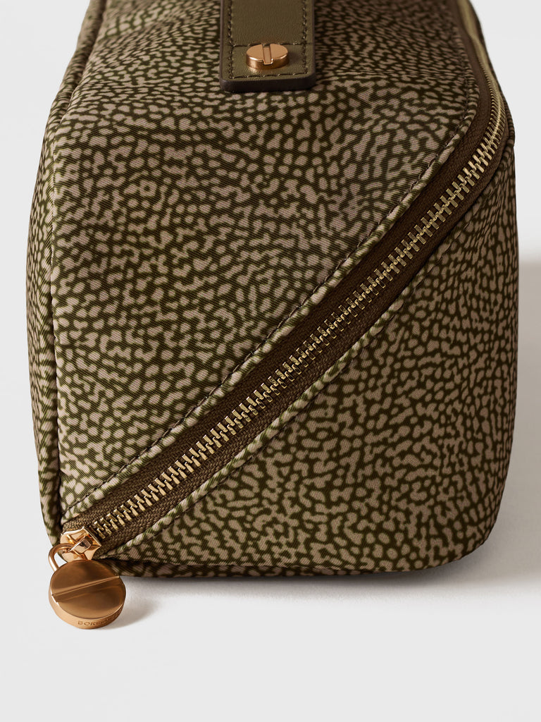 Op Recycled fabric and leather Beauty case - CLASSICA BEAUTY CASE - Borbonese