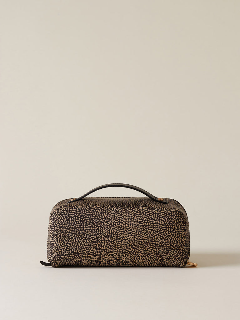 Op Recycled fabric and leather Beauty case - CLASSICA BEAUTY CASE - Borbonese