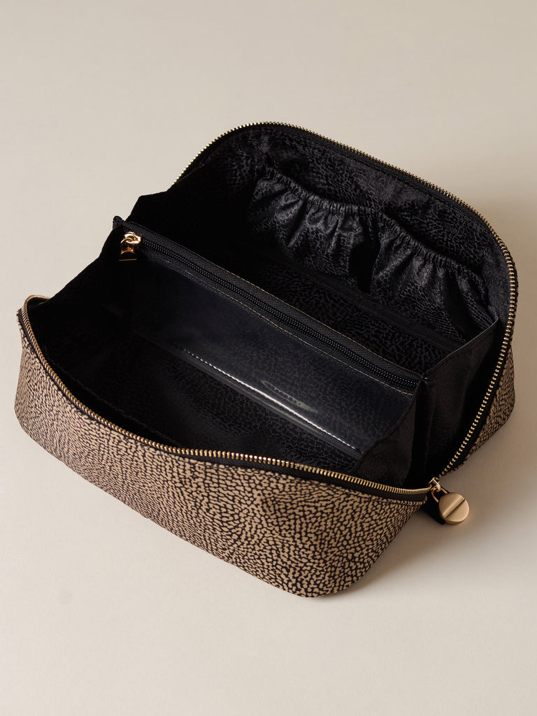 Op Recycled fabric and leather Beauty case - CLASSICA BEAUTY CASE - Borbonese