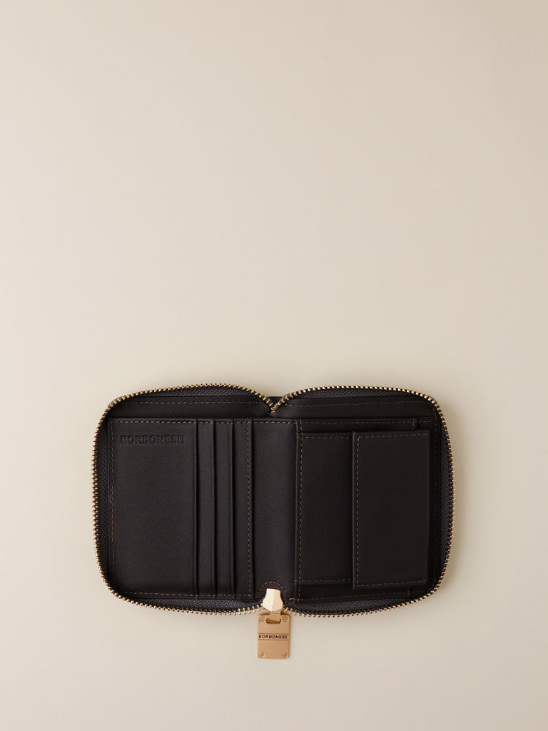 Leather Wallet - SMALL ZIP AROUND WALLET - Borbonese