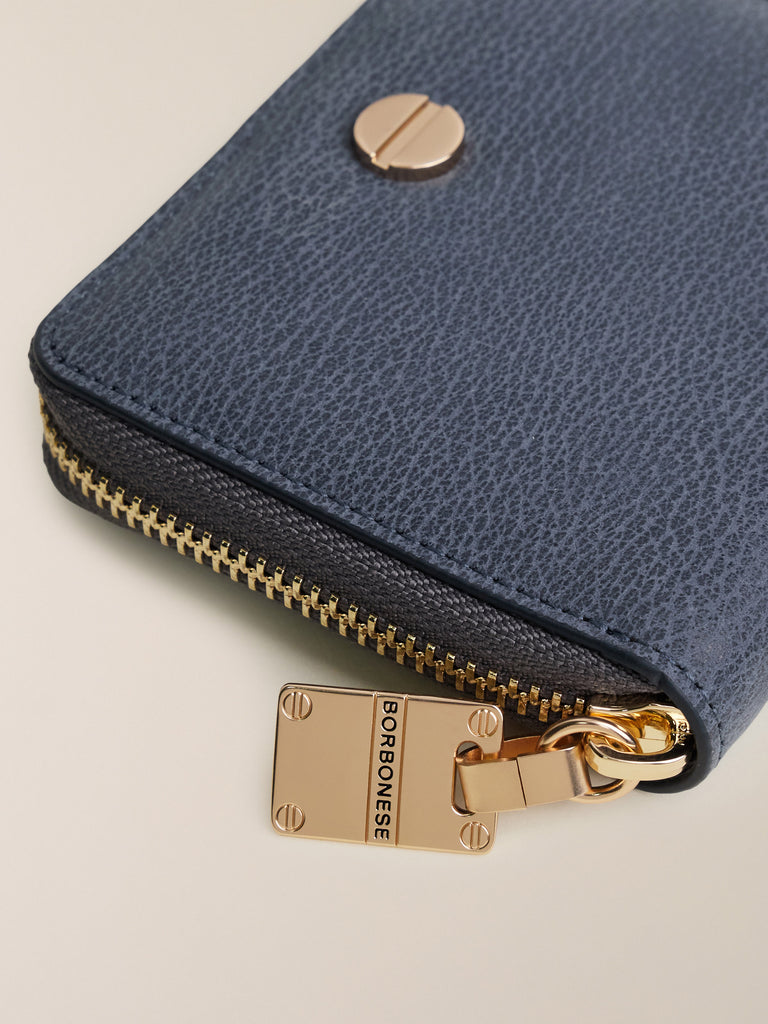 Leather Wallet - SMALL ZIP AROUND WALLET - Borbonese