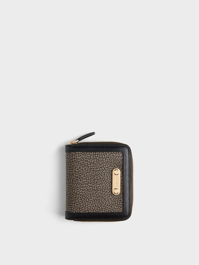 POLRTAFOGLIO SMALL ZIP AROUND - Coated Canvas - Borbonese