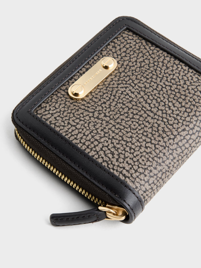 Op Coated Canvas Wallet - SMALL ZIP AROUND SHEET - Borbonese