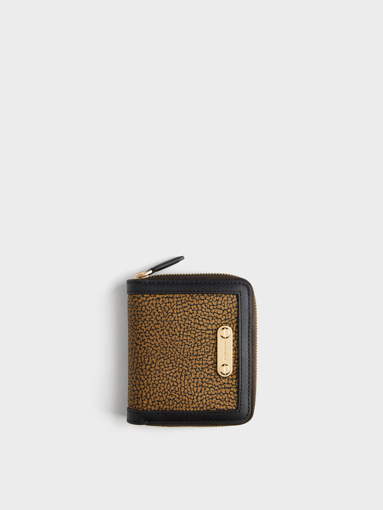 Op Coated Canvas Wallet - SMALL ZIP AROUND SHEET - Borbonese