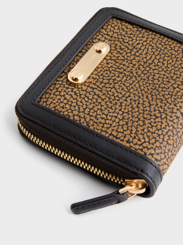 Op Coated Canvas Wallet - SMALL ZIP AROUND SHEET - Borbonese