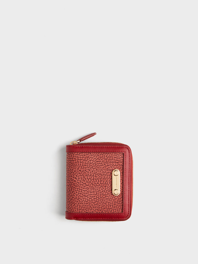 Op Coated Canvas Wallet - SMALL ZIP AROUND SHEET - Borbonese