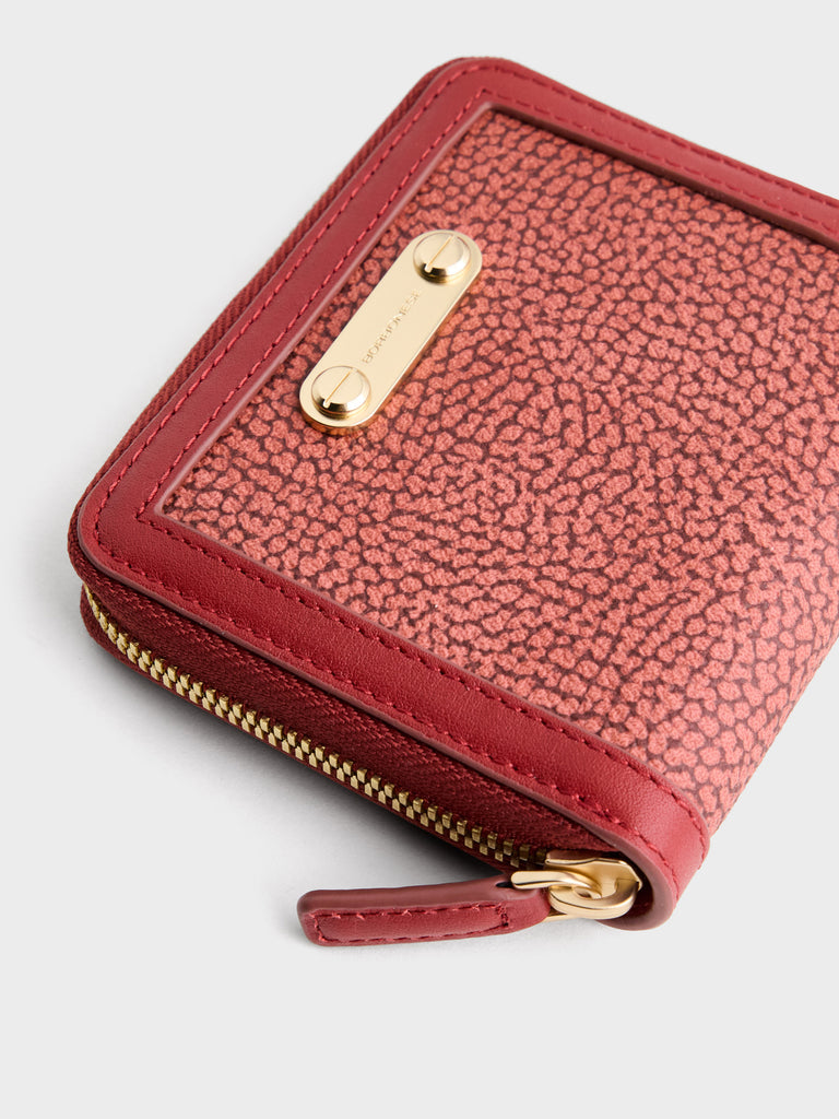 Op Coated Canvas Wallet - SMALL ZIP AROUND SHEET - Borbonese