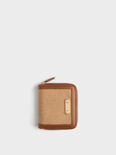 POLRTAFOGLIO SMALL ZIP AROUND - Coated Canvas - Borbonese