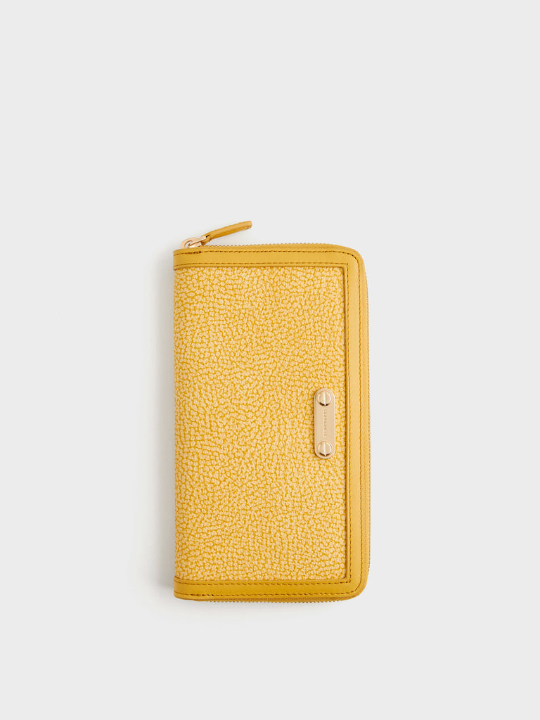 Op Coated Canvas Wallet - LARGE ZIP AROUND SHEET - Borbonese
