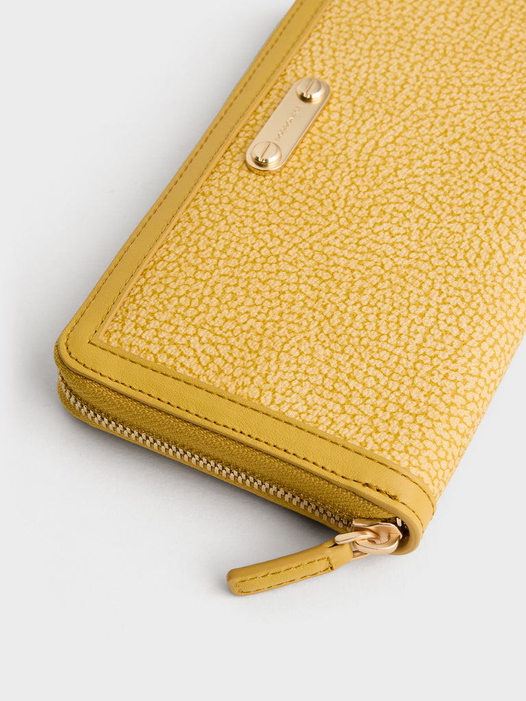 Op Coated Canvas Wallet - LARGE ZIP AROUND SHEET - Borbonese