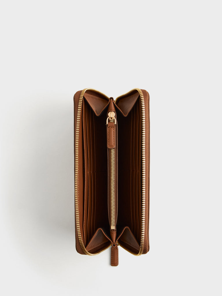 Op Coated Canvas Wallet - LARGE ZIP AROUND SHEET - Borbonese