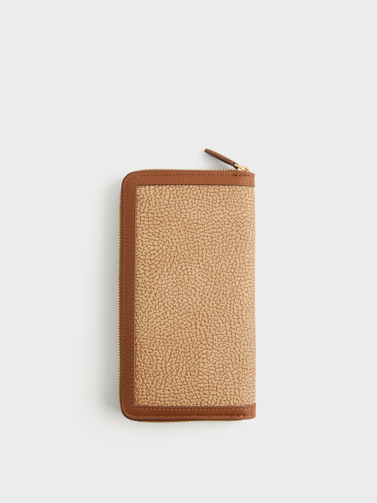 Op Coated Canvas Wallet - LARGE ZIP AROUND SHEET - Borbonese