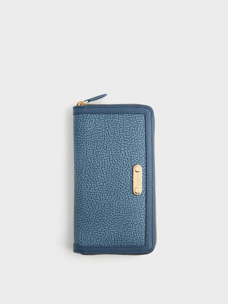 Op Coated Canvas Wallet - LARGE ZIP AROUND SHEET - Borbonese