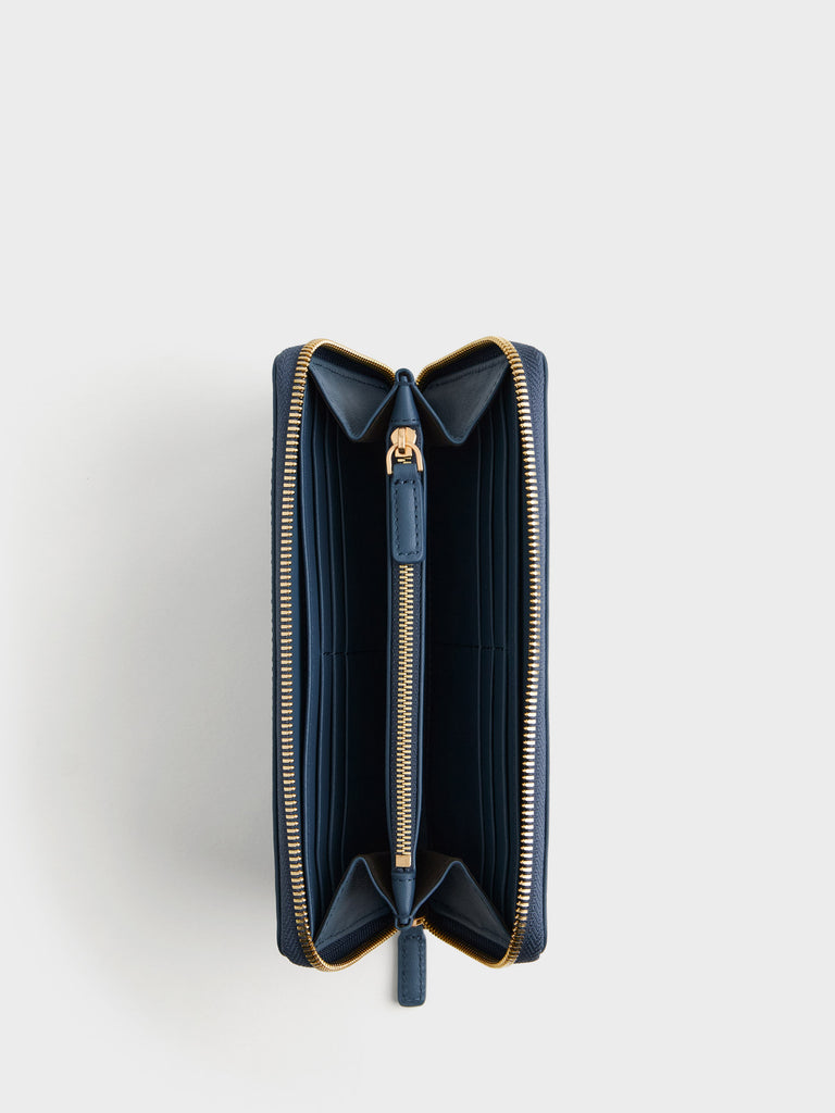 Op Coated Canvas Wallet - LARGE ZIP AROUND SHEET - Borbonese