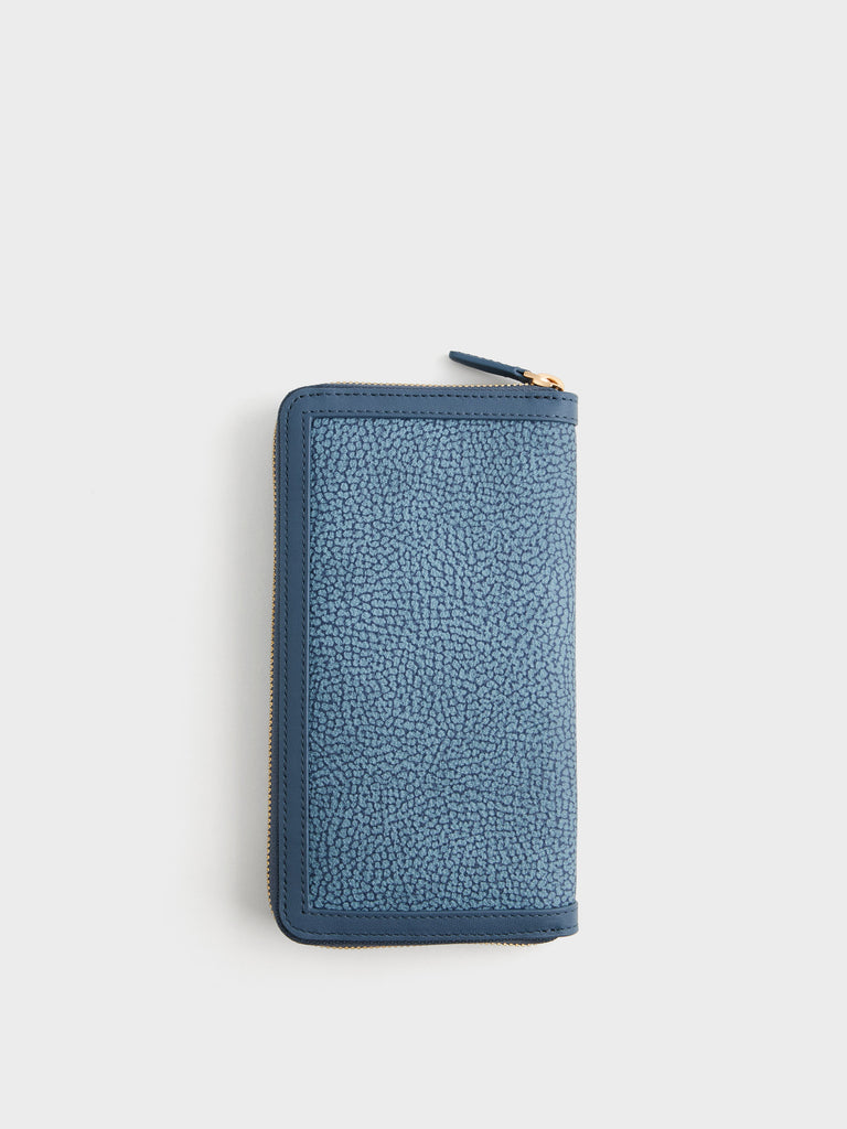 Op Coated Canvas Wallet - LARGE ZIP AROUND SHEET - Borbonese