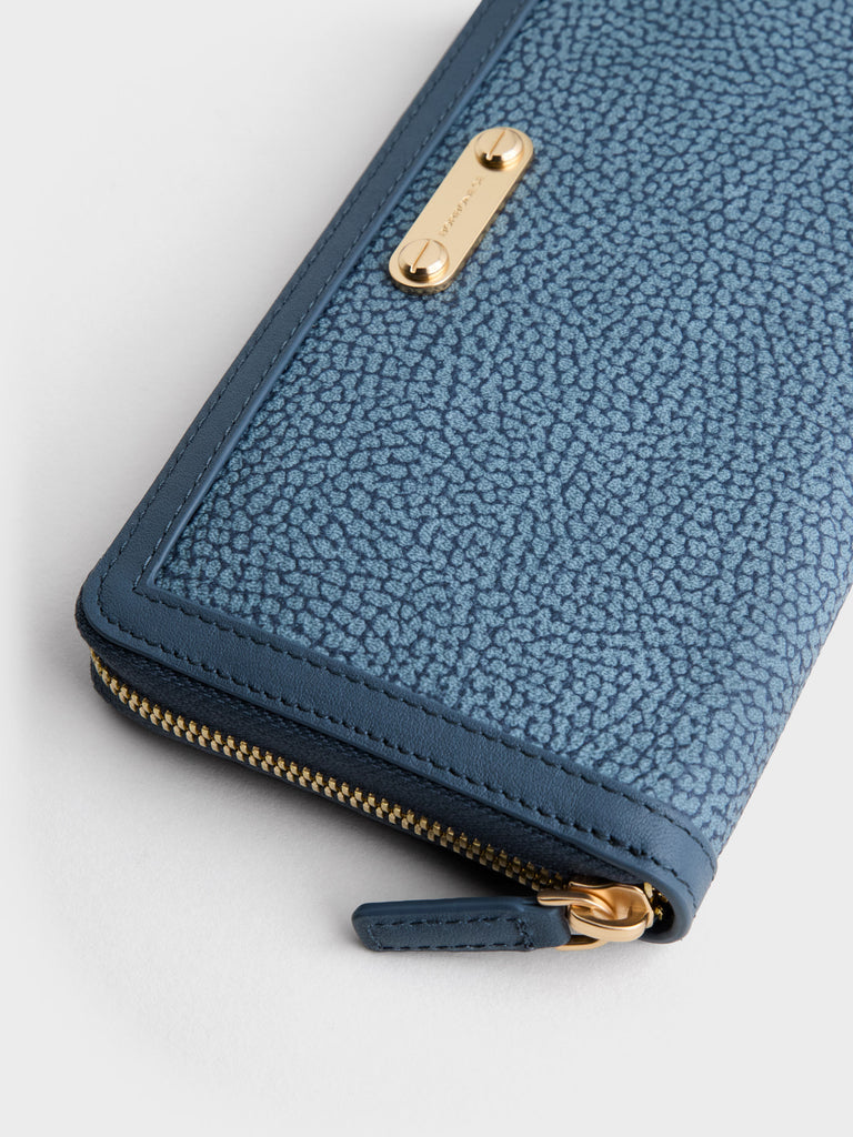 Op Coated Canvas Wallet - LARGE ZIP AROUND SHEET - Borbonese