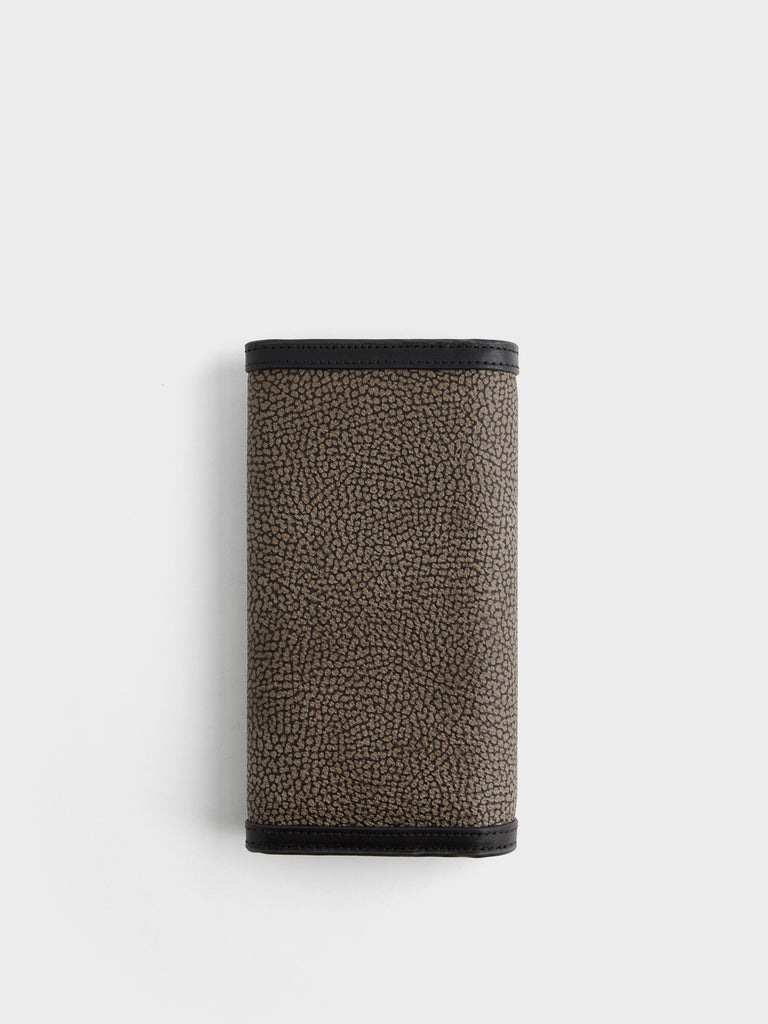 Op Coated Canvas Wallet - LARGE WALLET WITH FLAP - Borbonese
