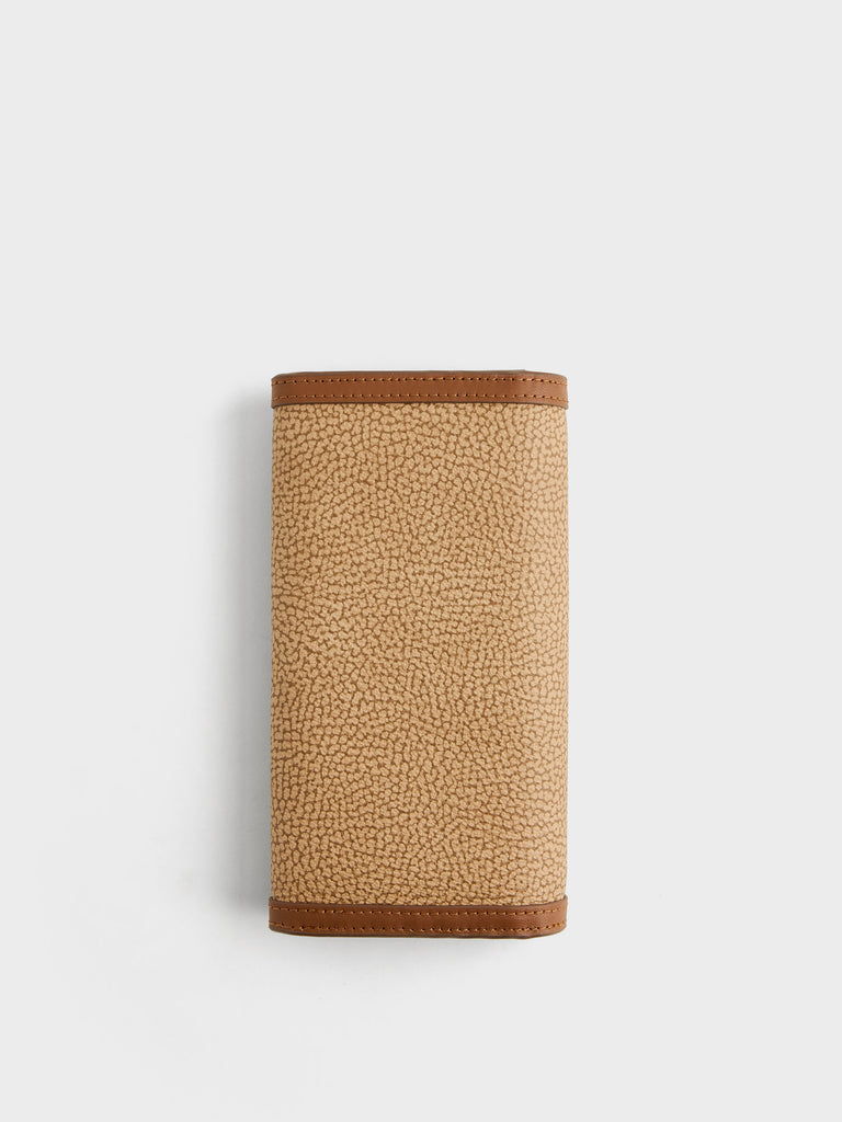 Op Coated Canvas Wallet - LARGE WALLET WITH FLAP - Borbonese