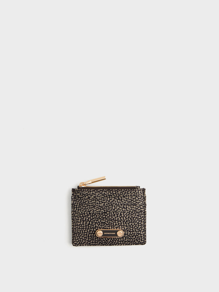 Card and coin pouch in recycled fabric Op - CARD ENVELOPE - Borbonese
