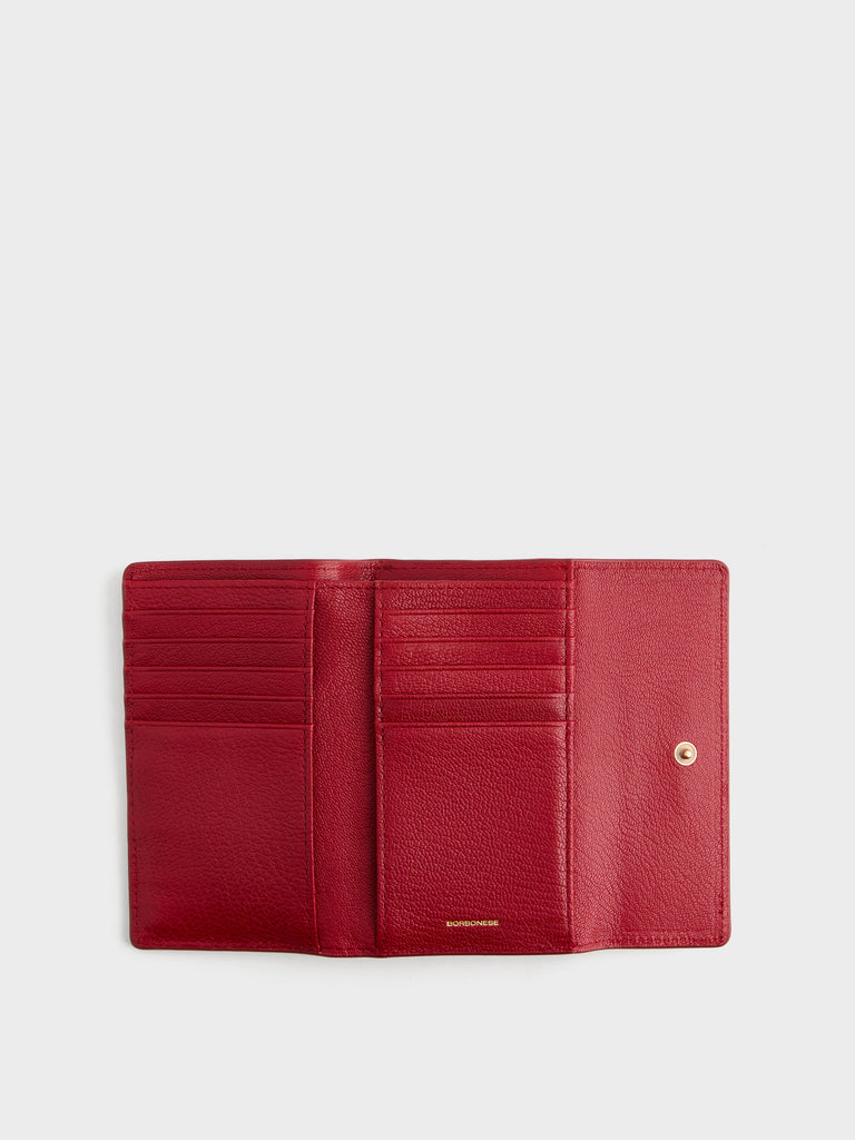 Leather Wallet - MEDIUM WALLET WITH FLAP - Borbonese