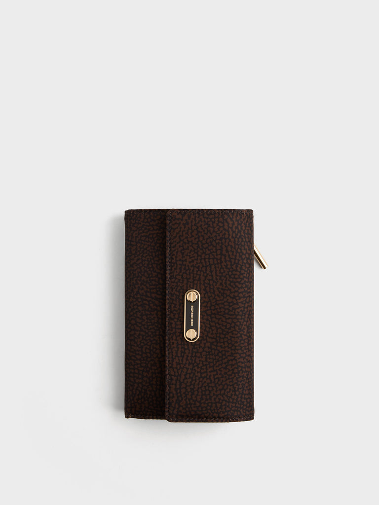 Op fabric Wallet - MEDIUM WALLET WITH FLAP - Borbonese