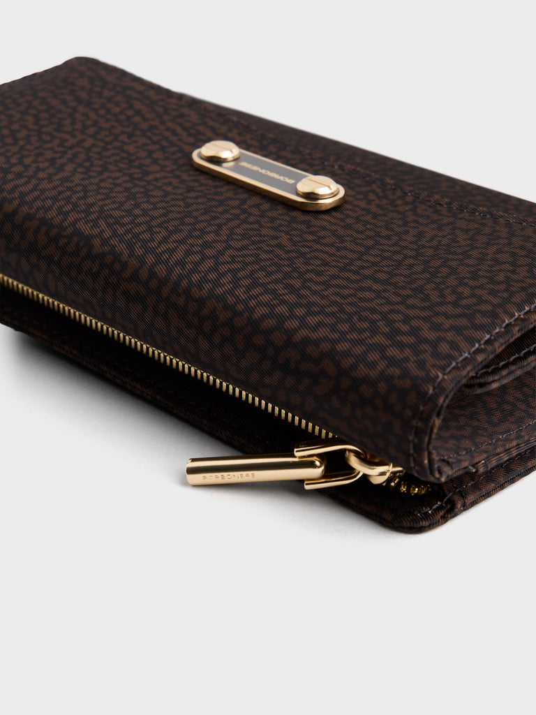 Op fabric Wallet - MEDIUM WALLET WITH FLAP - Borbonese