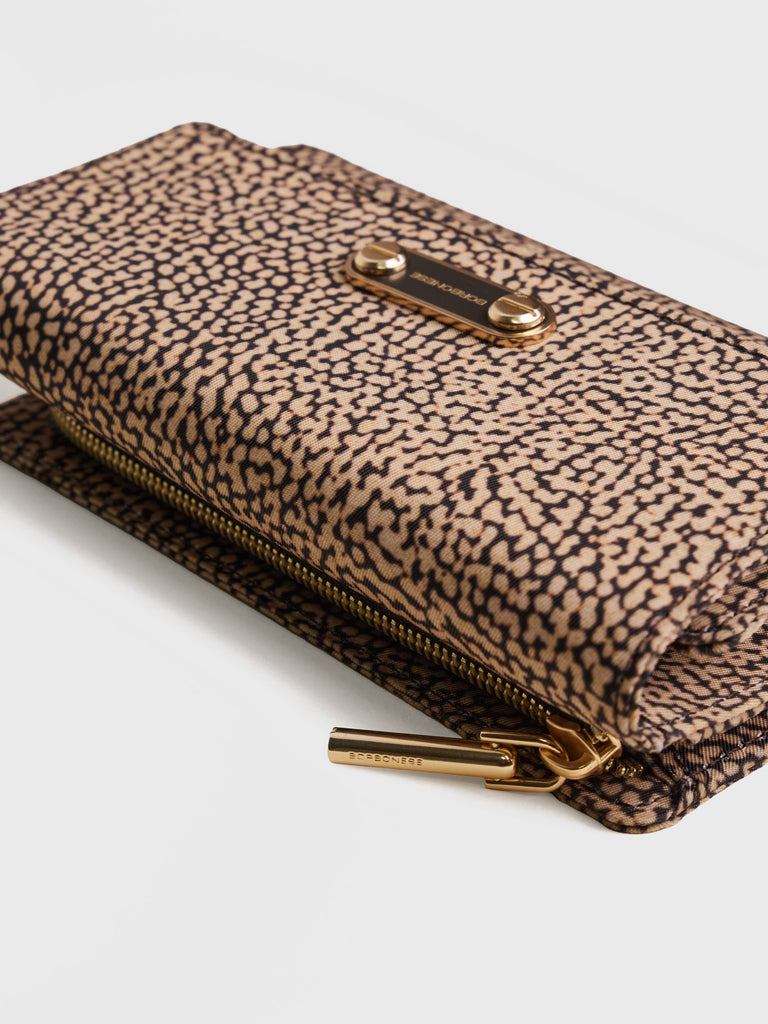 Op fabric Wallet - MEDIUM WALLET WITH FLAP - Borbonese