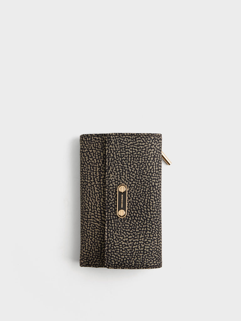 Op fabric Wallet - MEDIUM WALLET WITH FLAP - Borbonese