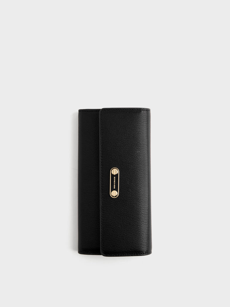 Leather Wallet - LARGE WALLET WITH FLAP - Borbonese