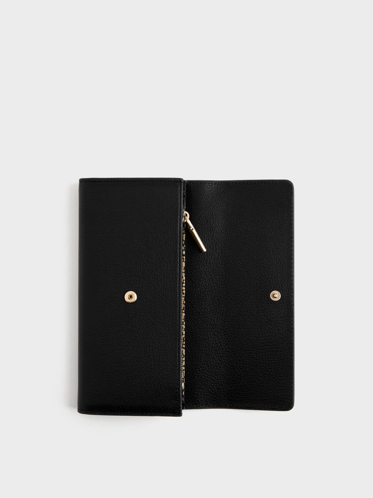 Leather Wallet - LARGE WALLET WITH FLAP - Borbonese