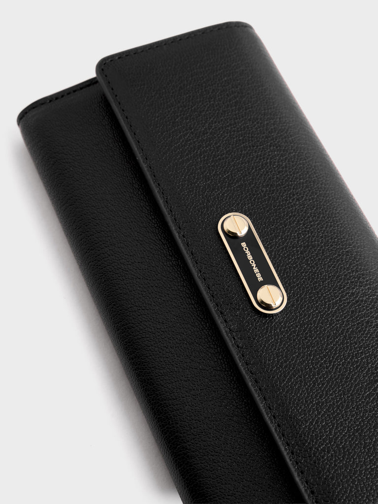 Leather Wallet - LARGE WALLET WITH FLAP - Borbonese