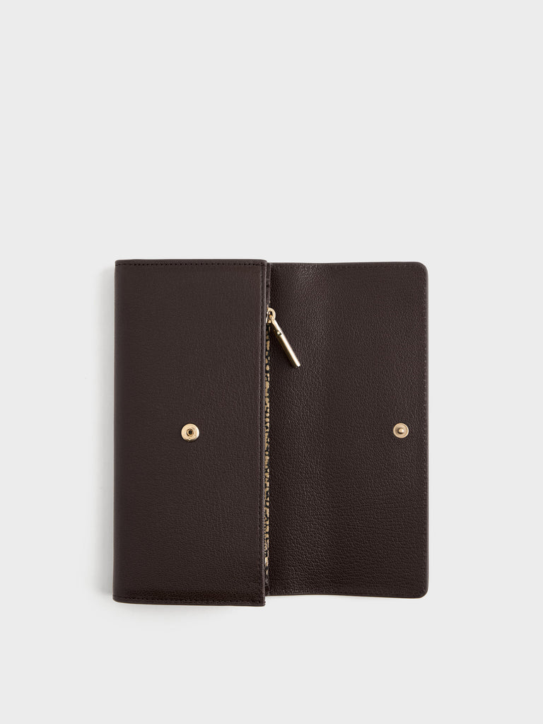 Leather Wallet - LARGE WALLET WITH FLAP - Borbonese