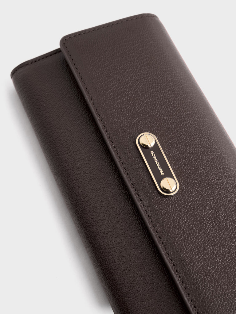 Leather Wallet - LARGE WALLET WITH FLAP - Borbonese