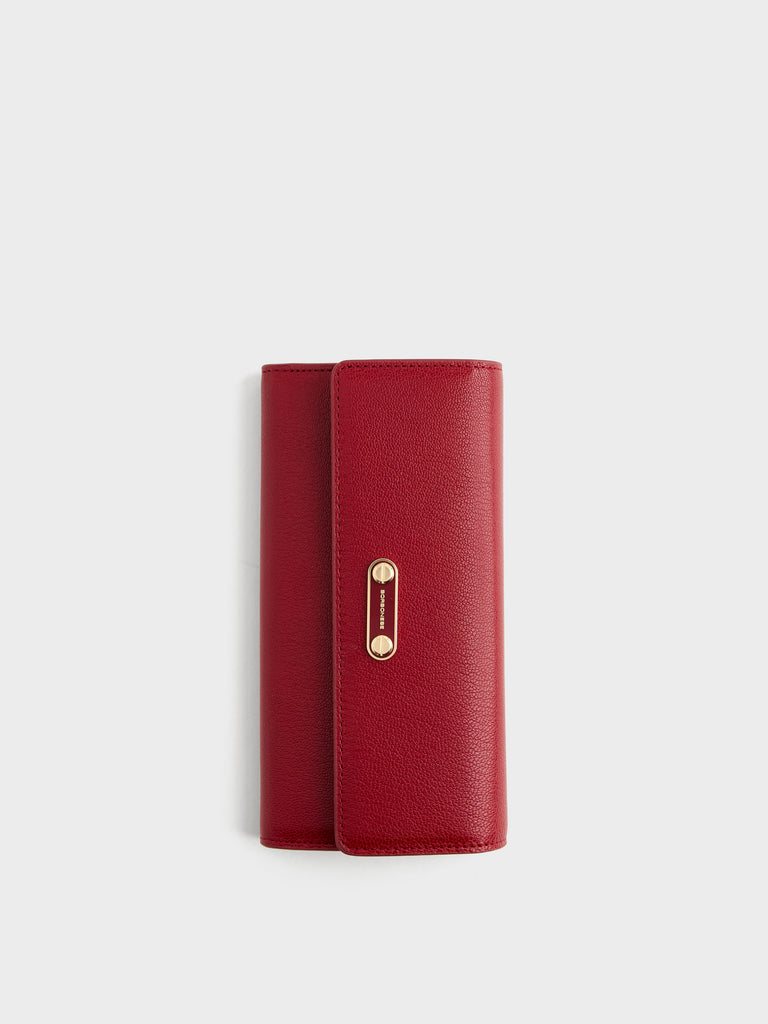 Leather Wallet - LARGE WALLET WITH FLAP - Borbonese