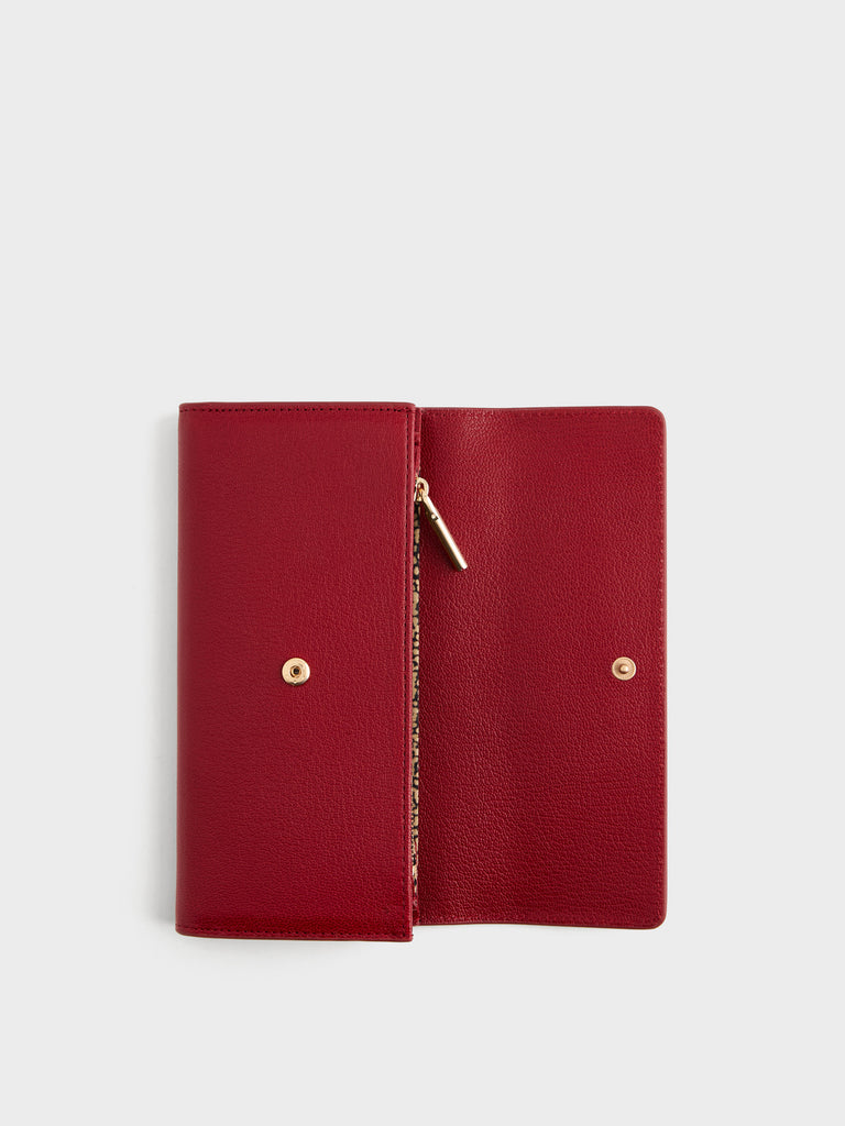 Leather Wallet - LARGE WALLET WITH FLAP - Borbonese