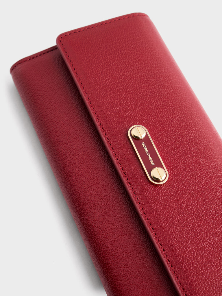 Leather Wallet - LARGE WALLET WITH FLAP - Borbonese