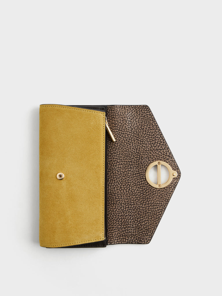 Leather Wallet - LARGE WALLET WITH FLAP - Borbonese
