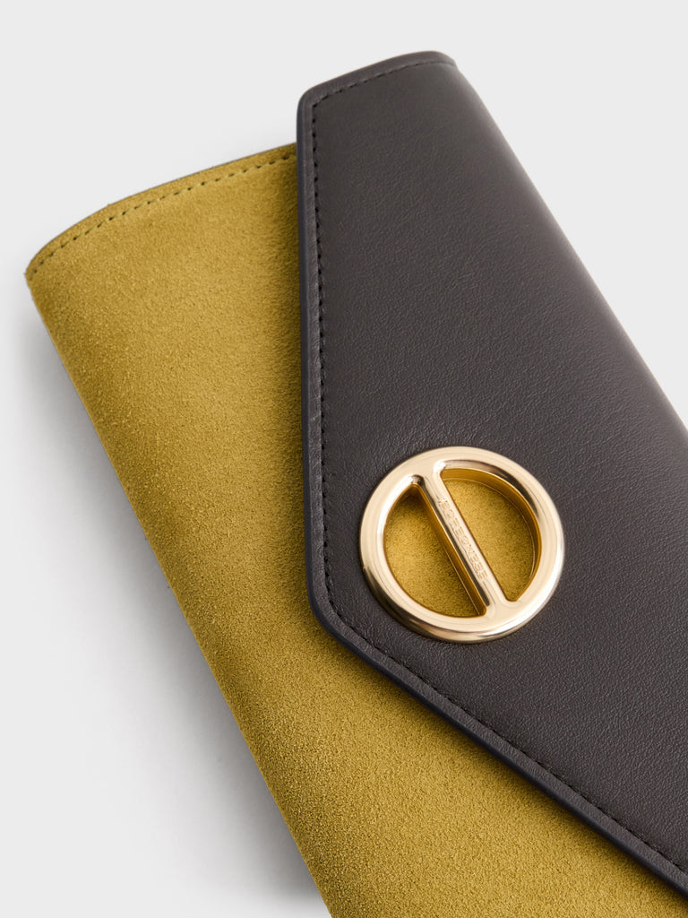 Leather Wallet - LARGE WALLET WITH FLAP - Borbonese