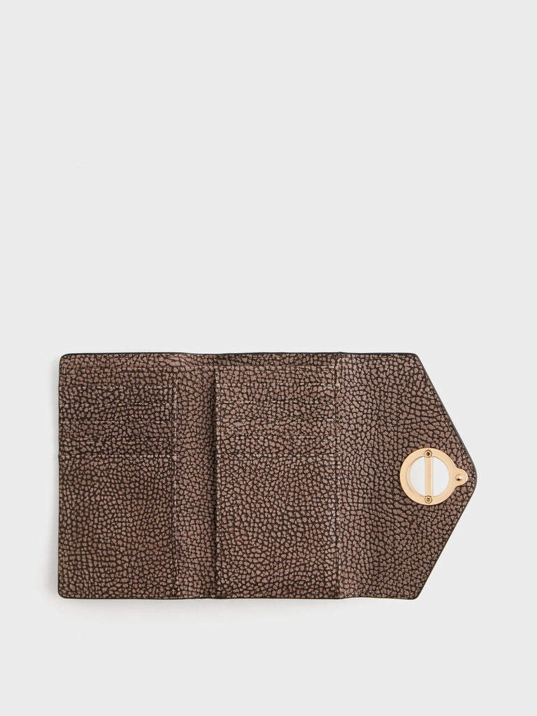 Leather Wallet - MEDIUM WALLET WITH FLAP - Borbonese