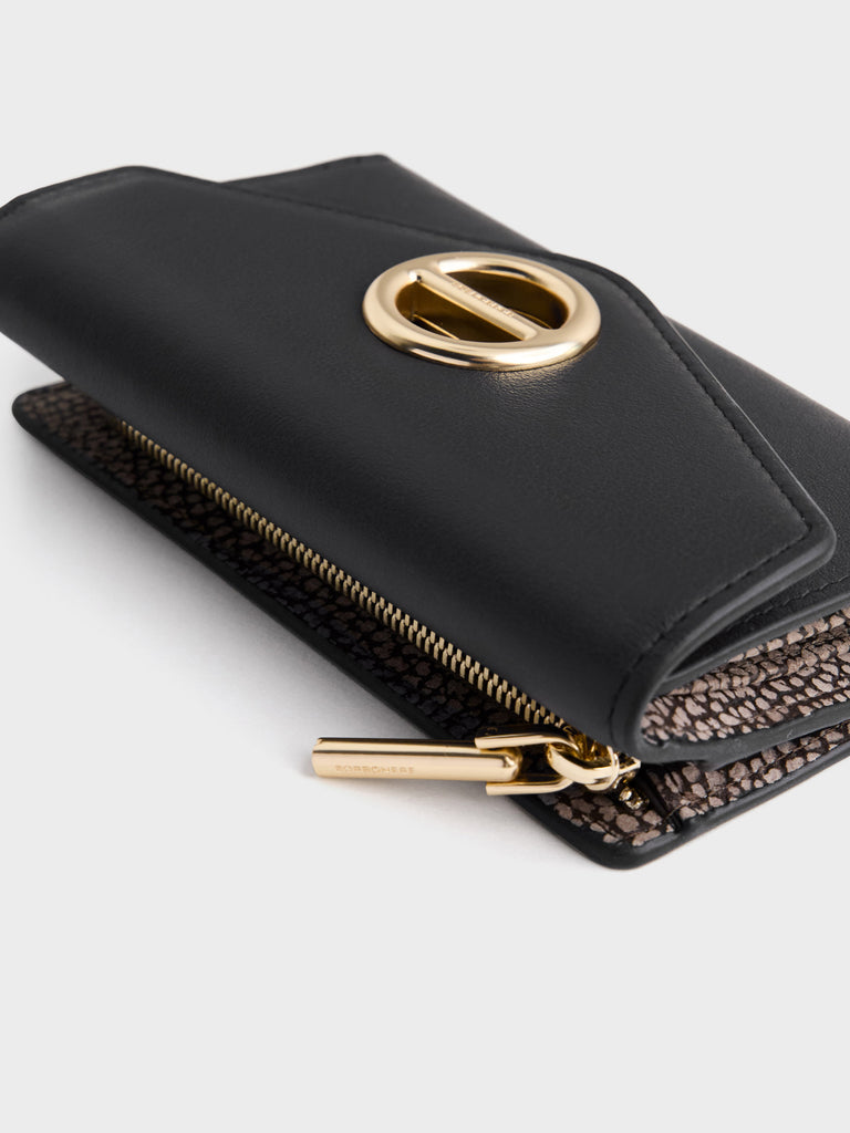 Leather Wallet - MEDIUM WALLET WITH FLAP - Borbonese