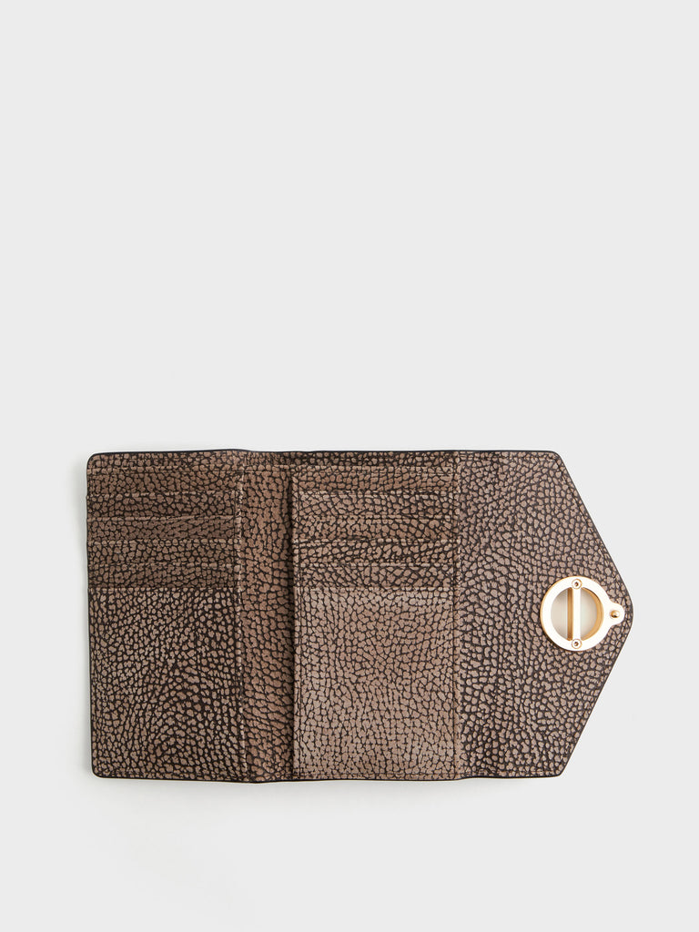 Leather Wallet - MEDIUM WALLET WITH FLAP - Borbonese